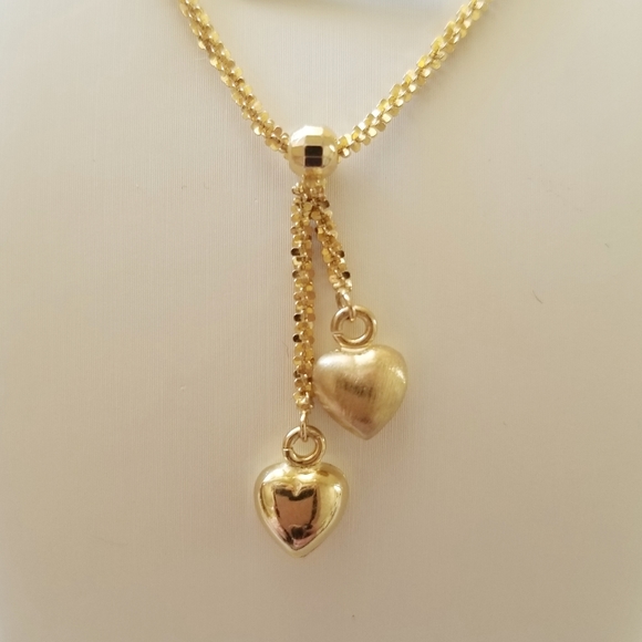 10K Gold Heart Necklace - Picture 7 of 8